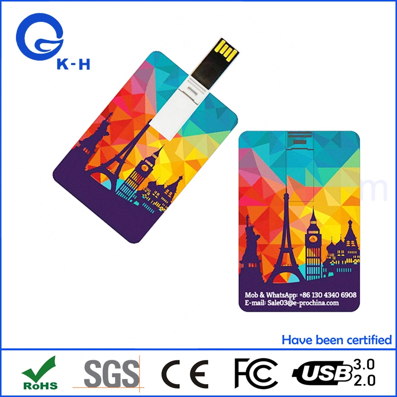 Full Color Printing Credit Card Flash Memory 16GB USB 2.0 3.0