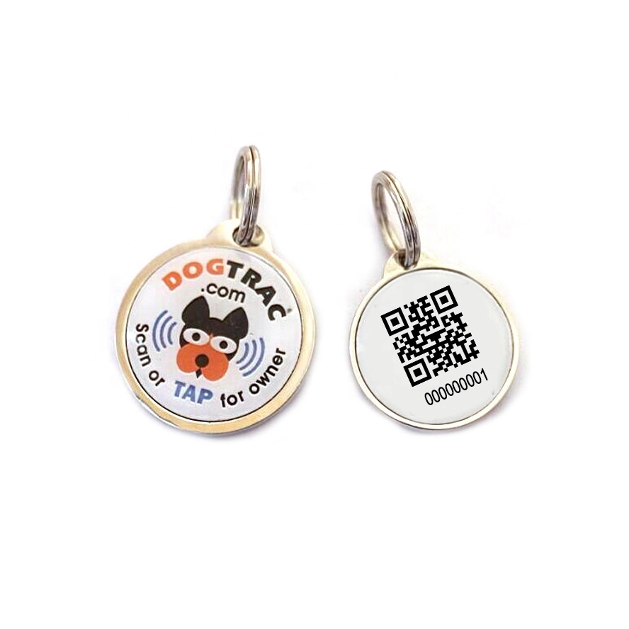 Customized Hf RFID 13.56MHz Qr Printed Keychain NFC Epoxy Keyfob Pet Tag