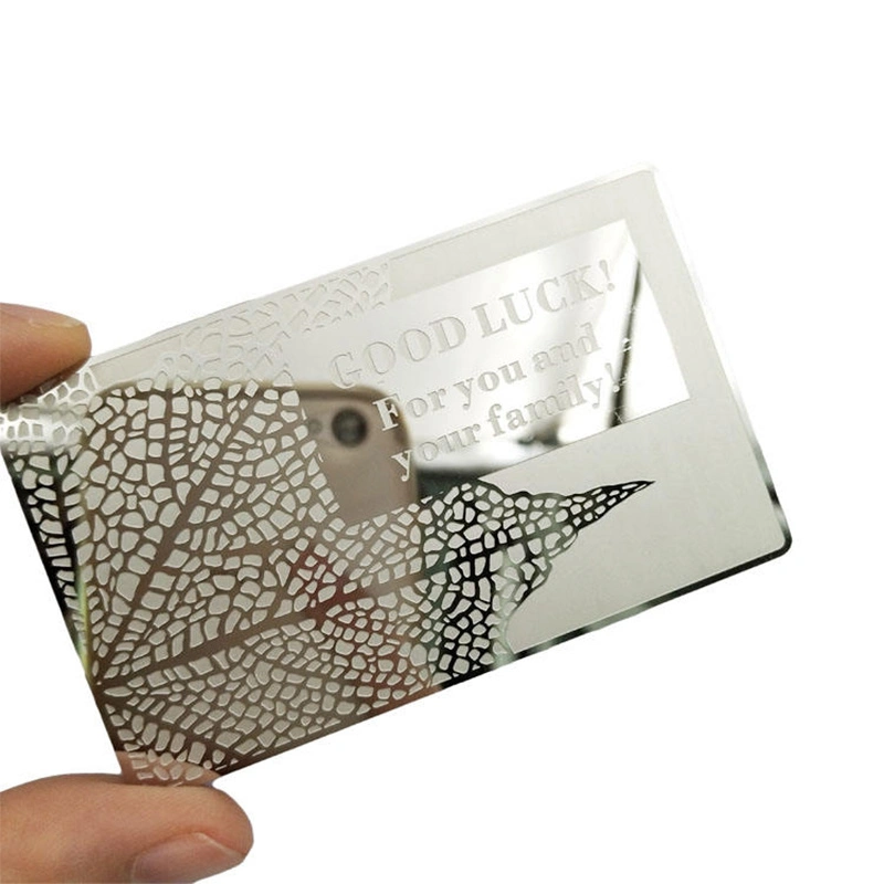 Wholesale Custom Engraved Printing Credit Card Size Gold Stainless Steel Metal Business Card