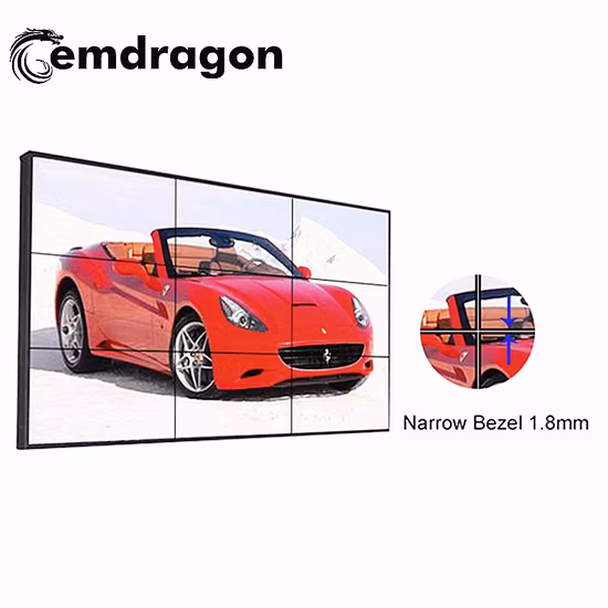 Lettore pubblicitario LED per parete video LCD da 46 pollici con cornice ultrasottile, lettore pubblicitario LCD full HD, lettore musicale video sbloccato, totem touch screen retroilluminato a LED