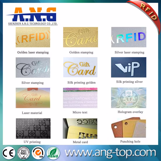 Smart card RFID PVC standard Cr80 con banda magnetica